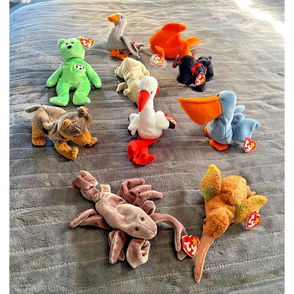 Ty Beanie Babies Lot 10 Honks Goldie Stilts Sarge GiGi Stinger